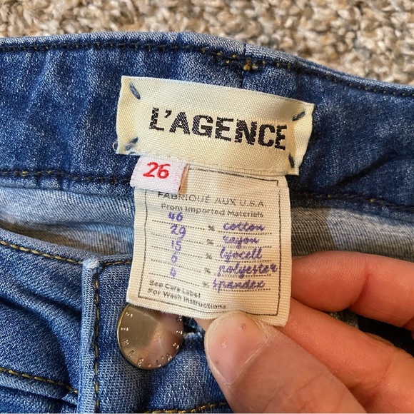 L’AGENCE High Rise Skinny Jeans Size 26 - Picture 5 of 14